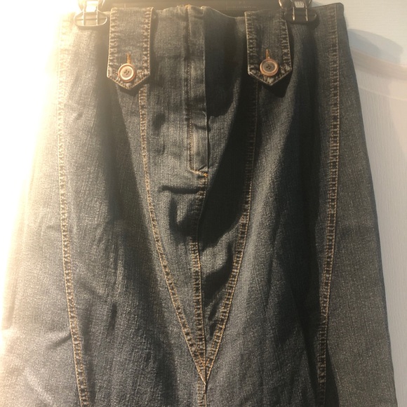 Denim long skirt size 40 , size 8-10 USA - Picture 4 of 4